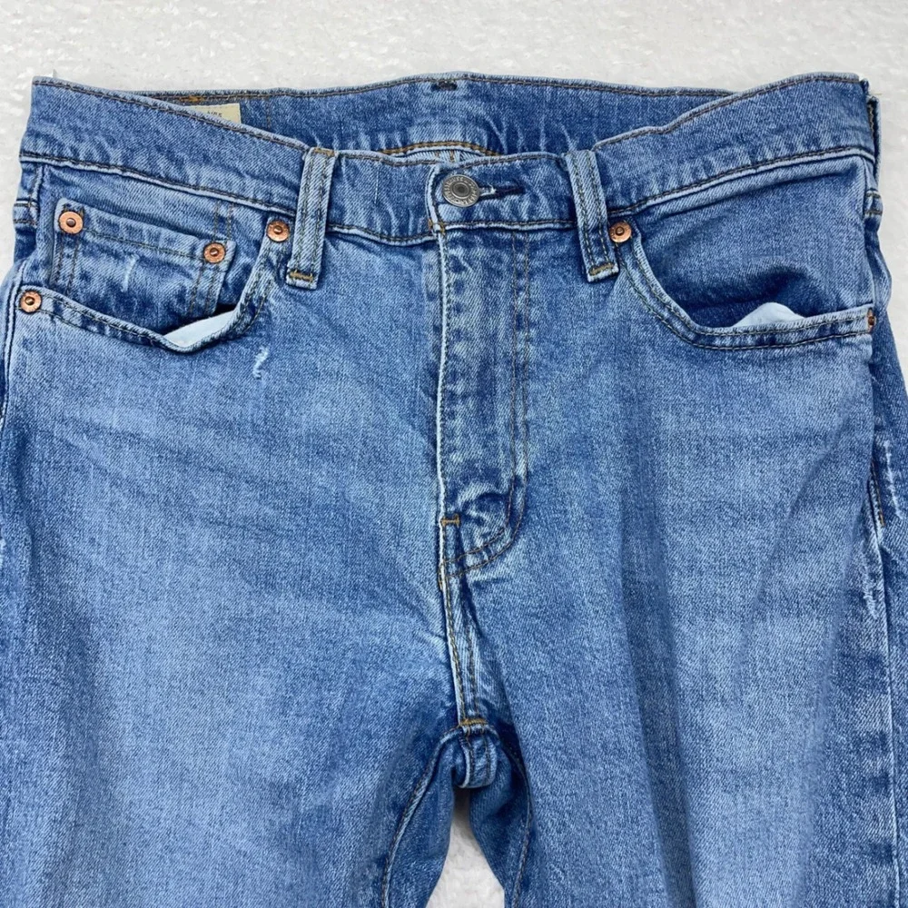 Levi's 511‎ Slim Fit Premium Distressed Ripped Jeans Men's Denim Blue 30x32